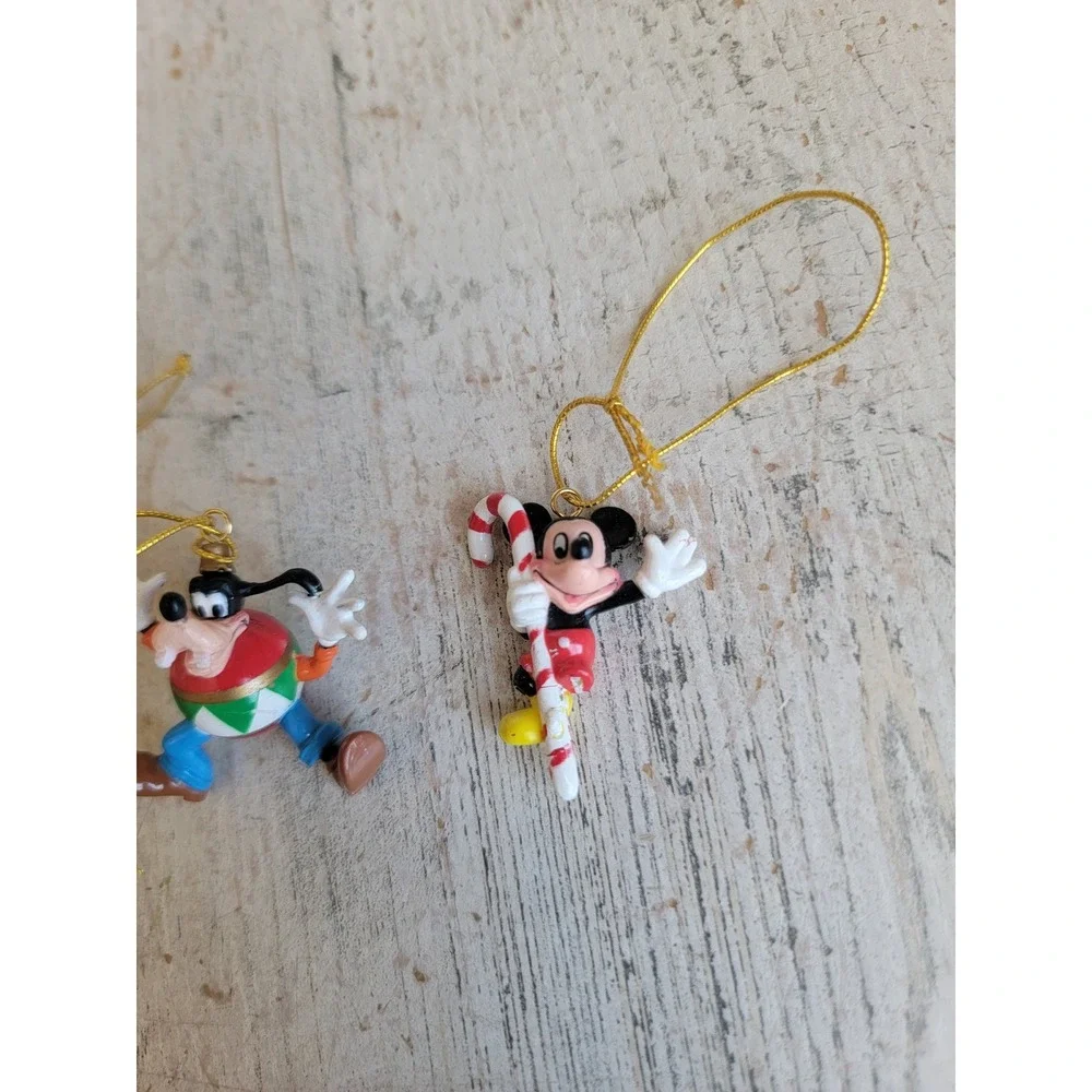 Disney AS IS mini Mickey mouse goofy plush Xmas ornament set ball home decor